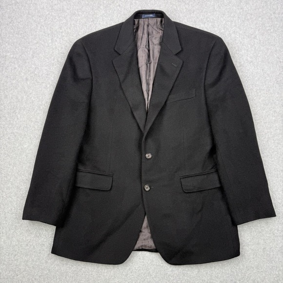Ralph Lauren Blazer Mens 42R Black Loro Piana 100% Camel Hair Two Button Coat - Picture 1 of 16